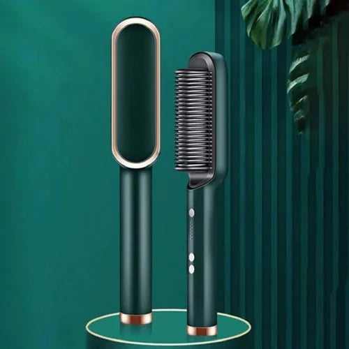 Hair Straightener Brush – Fast Heating Ceramic Comb for Smooth & Frizz-Free Styling